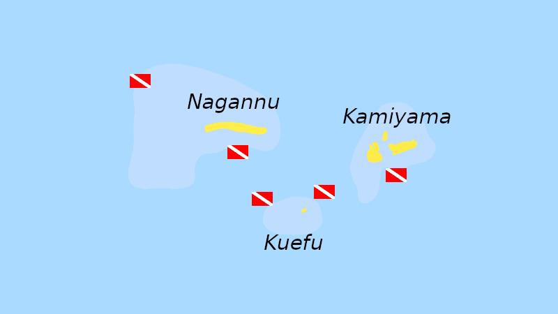 chibishi kerama islands scuba dive map