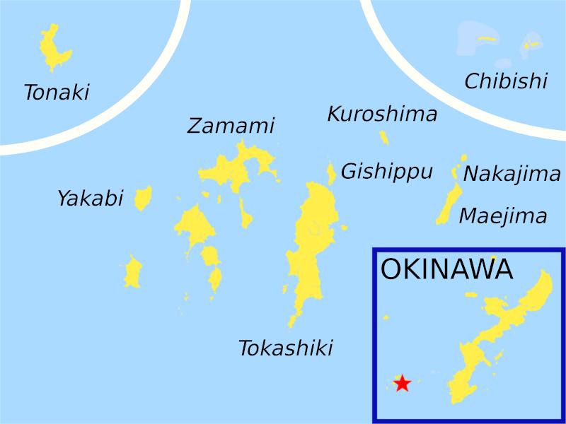 dive sites map kerama islands okinawa