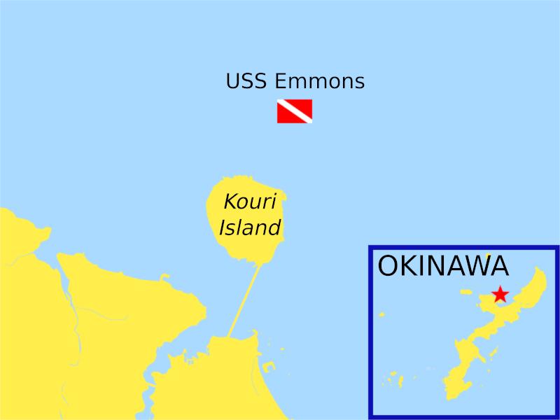 dive sites map uss emmons okinawa