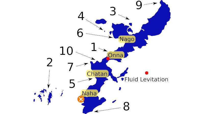 Okinawa diving sites map