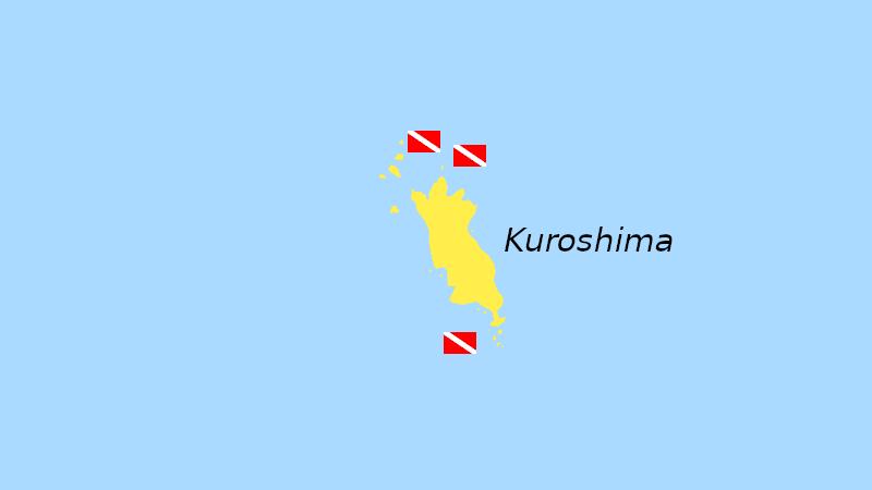 kuroshima kerama islands scuba dive map