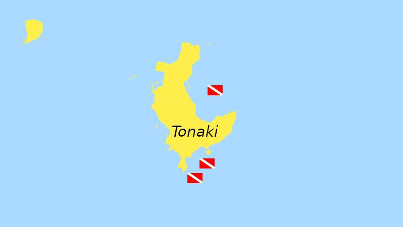 tonaki kerama islands scuba dive map