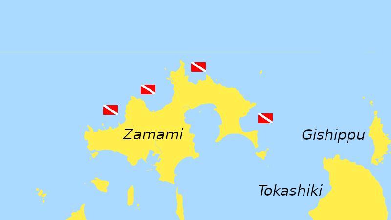 zamami kerama islands scuba dive map